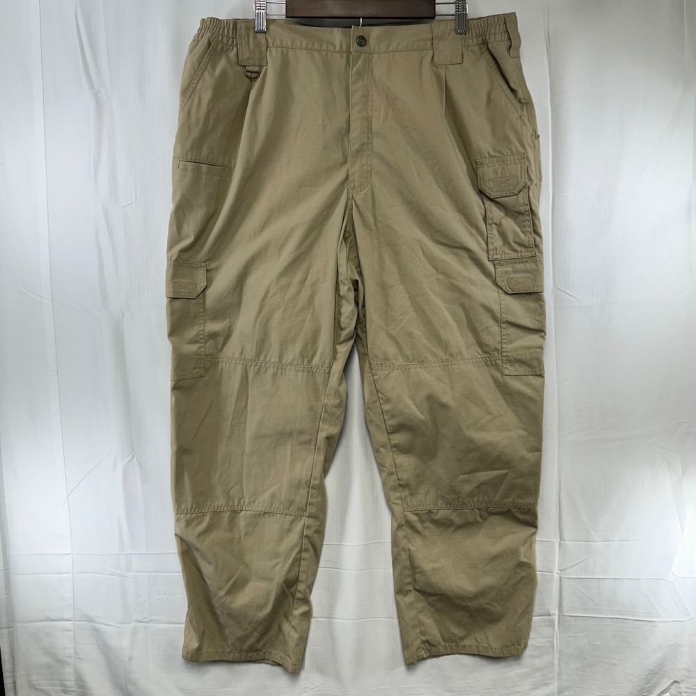 5.11 Tactical Cargo Pants Mens 42x30 Khaki Ripstop Multi-Pocket Utility 74273